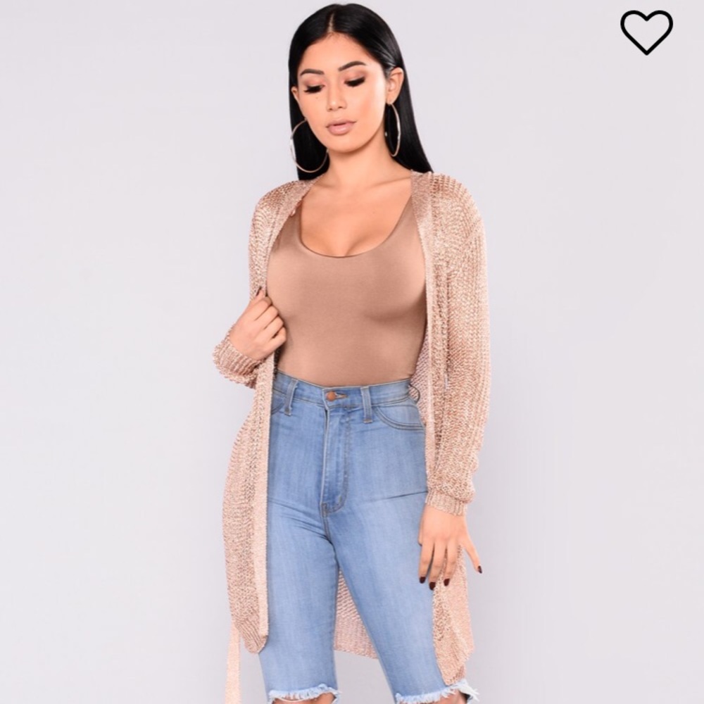 Rose gold cardigan
